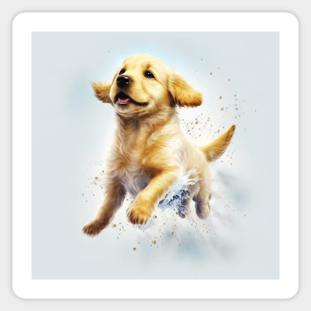 Golden Retriever Dog, Puppy Dog Sticker by dukito